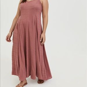Torrid Pink Trapeze Maxi Dress